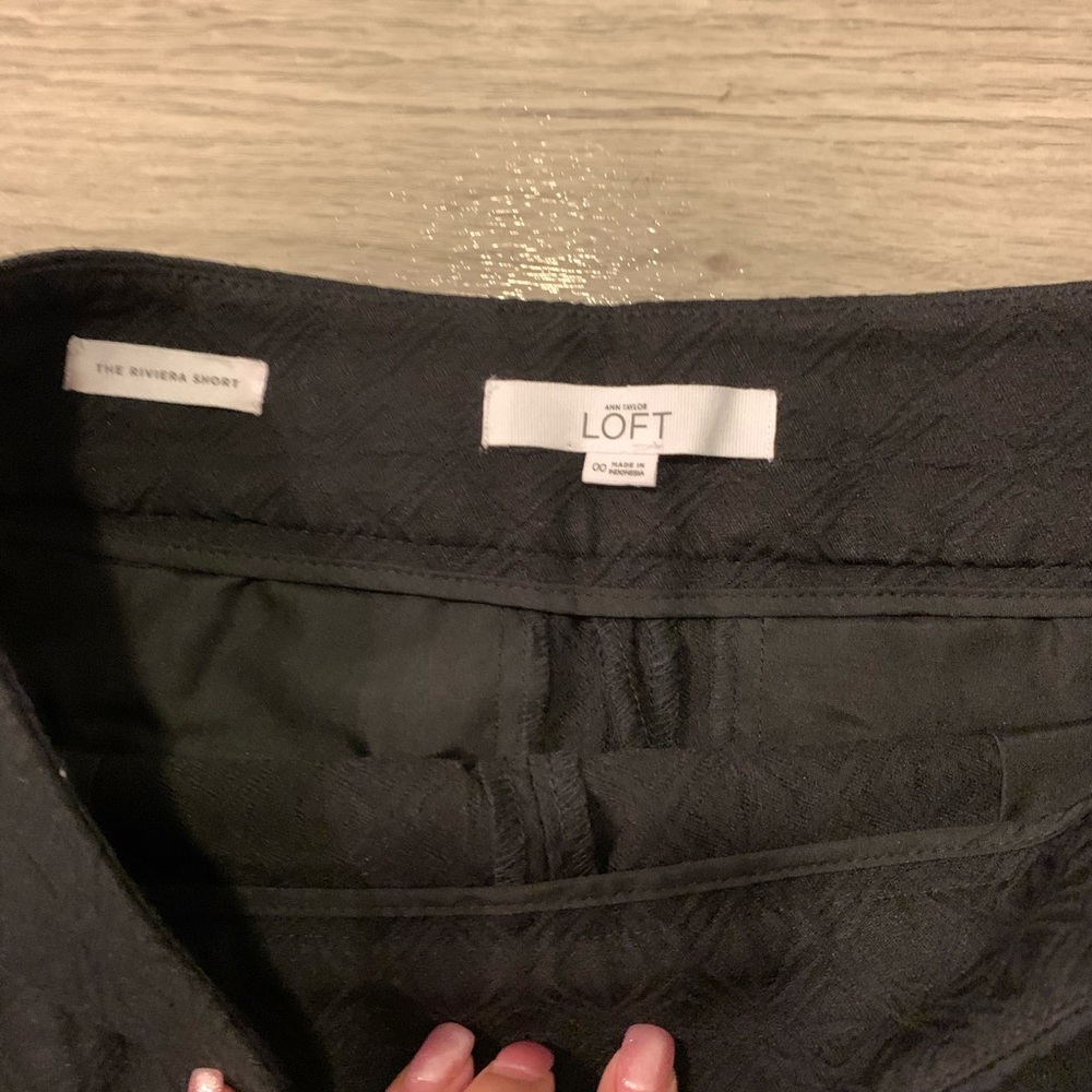 Black Scallop Shorts - Picture 2 of 2